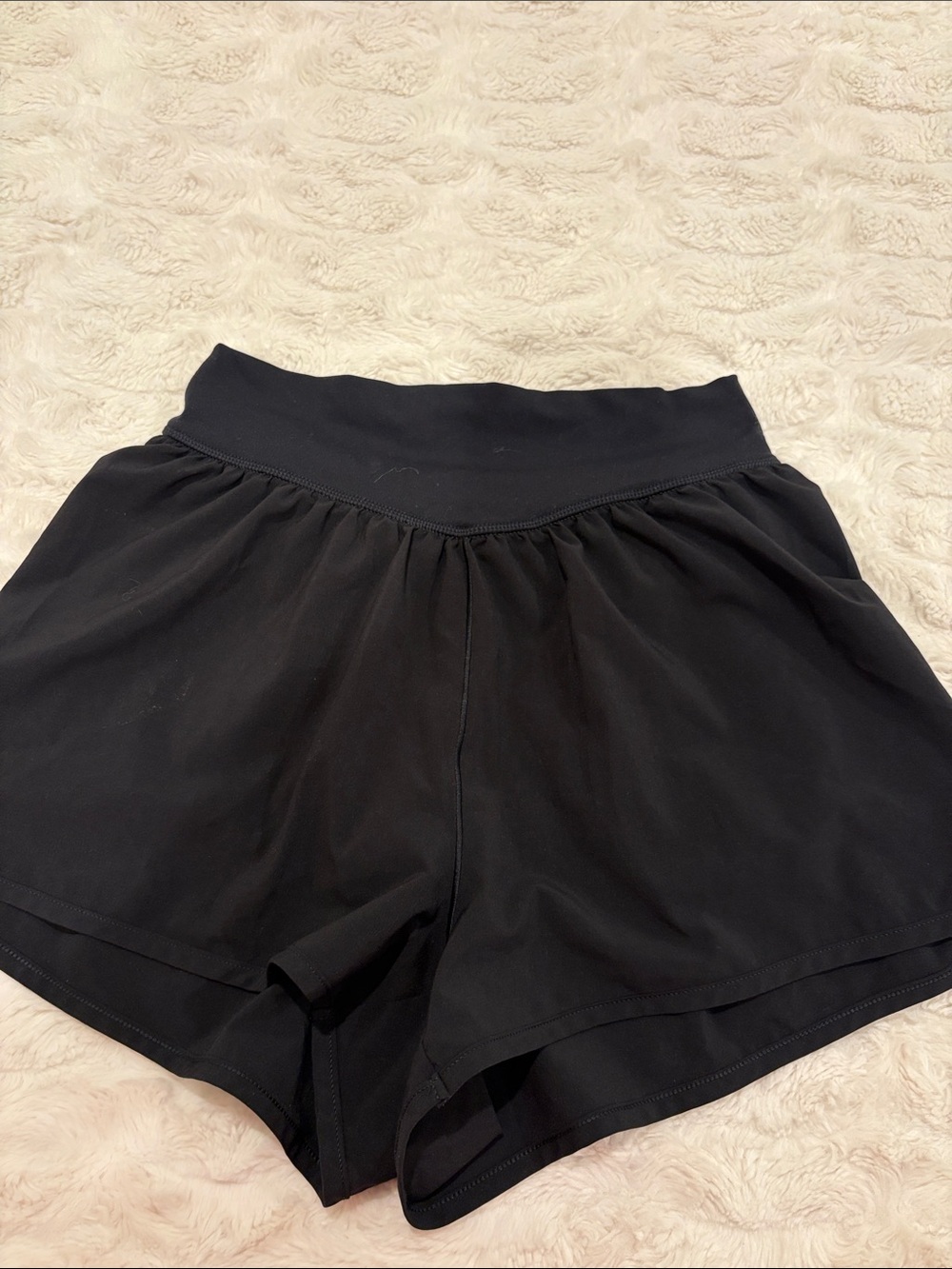 aerie Black High-Waist Athletic Shorts